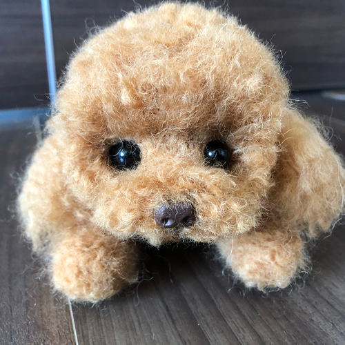 ハンドメイド】トイプードル ブローチ 羊毛フェルト （羊毛フェルト  