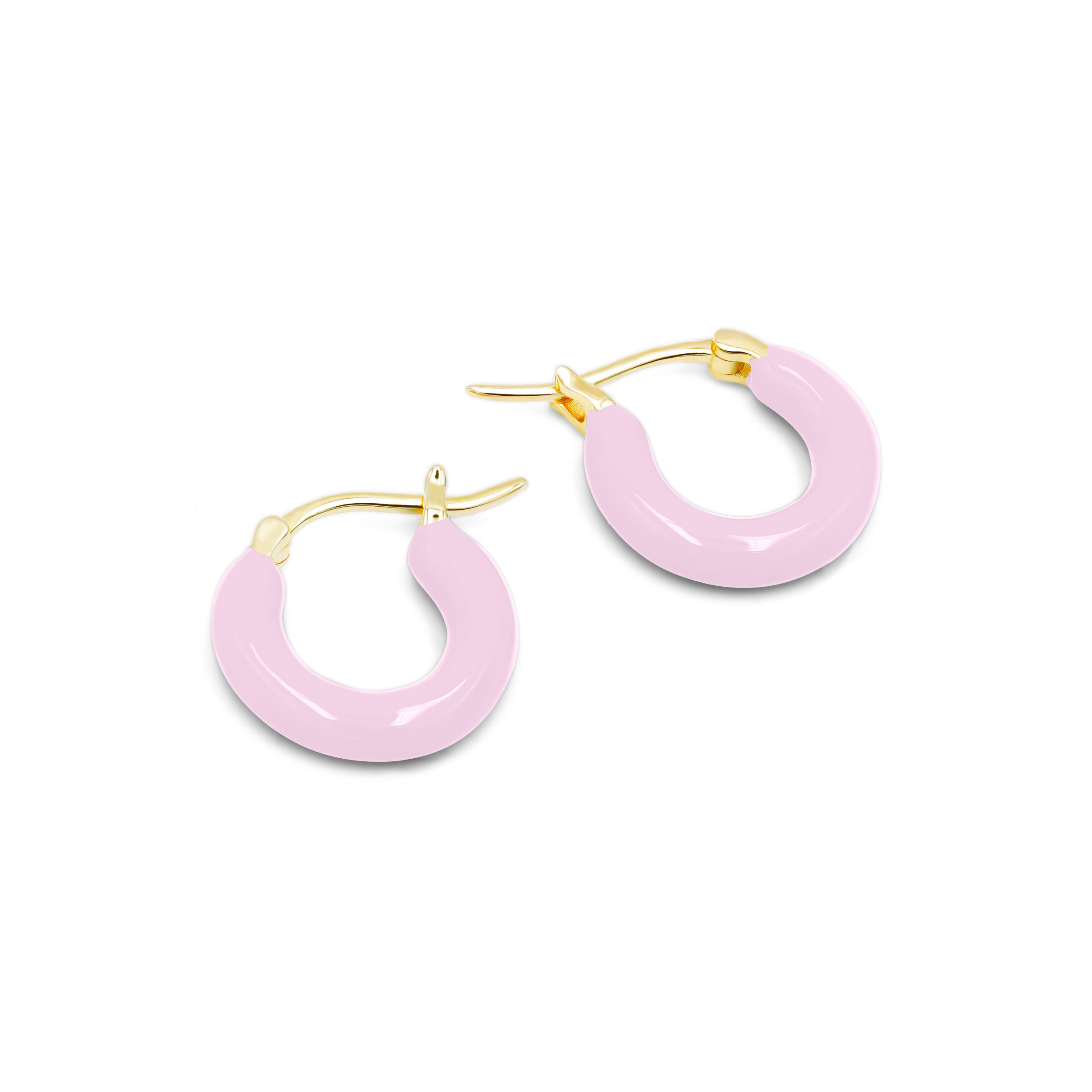 キャンデーカラーエナメル焼きフープピアスS 即発送可 260122-7