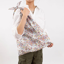 Azuma Tote ~Saika~ 100% 棉 Azuma 包 (AZM-603)，帶長手柄，可用作環保袋 第4張的照片