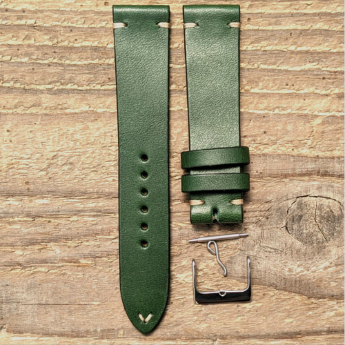 Scye BASIC レザー ベルト グリーン サイベーシック AURALEE LOFTMAN別注 Shrink Leather Box Buckle Belt(M(MEN) Kelly Green