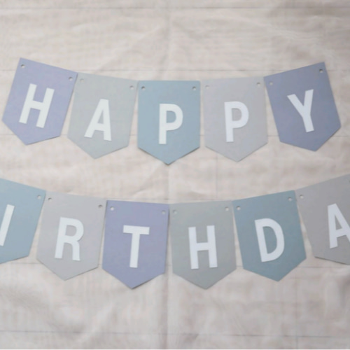 ガーランド HAPPY BIRTHDAY お誕生日 ハッピーバースデー くすみ