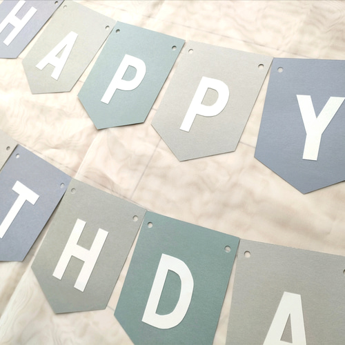 ガーランド HAPPY BIRTHDAY お誕生日 ハッピーバースデー くすみカラー