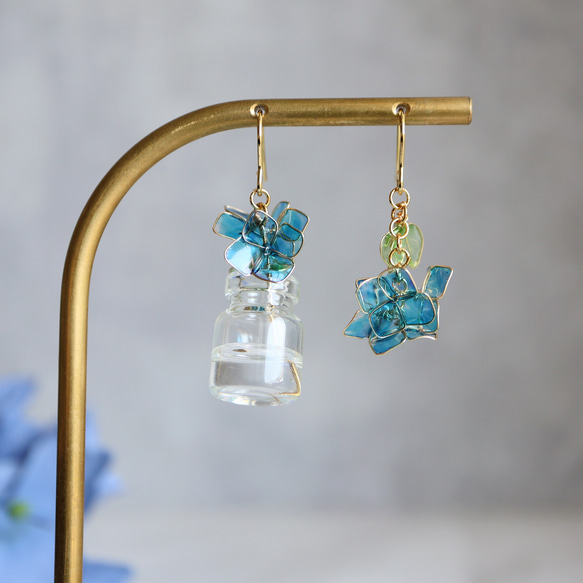 一輪挿し✾紫陽花のピアス/イヤリング ピアス（その他） いちりん 通販 