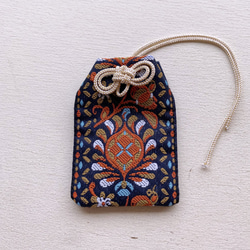 [ネコポス送料無料]インド刺繍のマース袋（お守り袋）オリエンタル 3枚目の画像