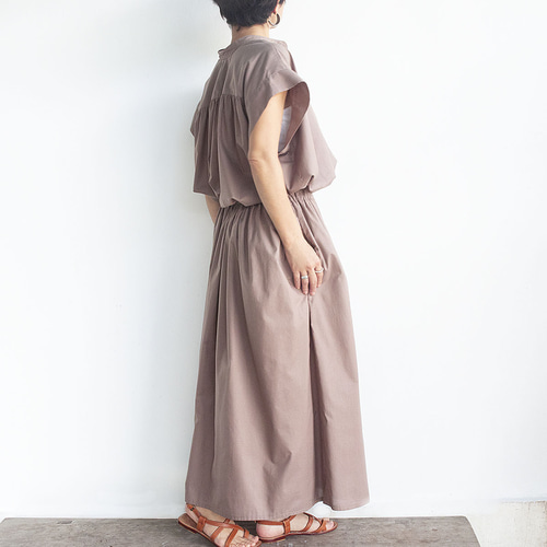 涼しい極薄コットンロングスカート（モカベージュ） ロングスカート