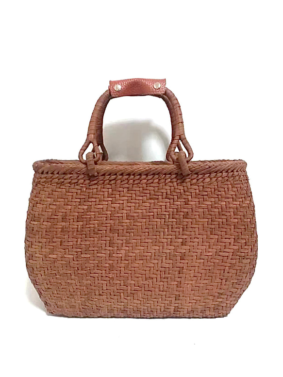 山葡萄バッグ楕円高級極細網代