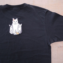 淡路の猫Tシャツ黒/とうこ先生 6枚目の画像