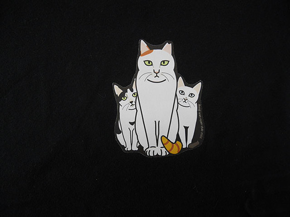 淡路の猫Tシャツ黒/とうこ先生 2枚目の画像