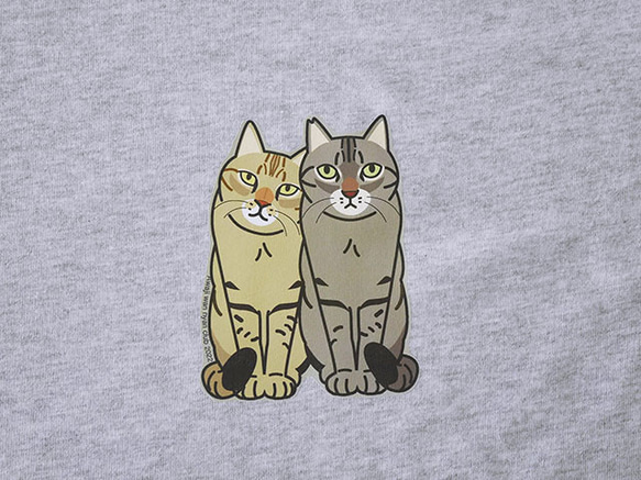 淡路の猫Tシャツ/おち&おす君 3枚目の画像