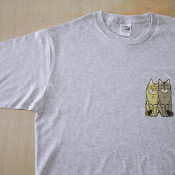 淡路の猫Tシャツ/おち&おす君 2枚目の画像