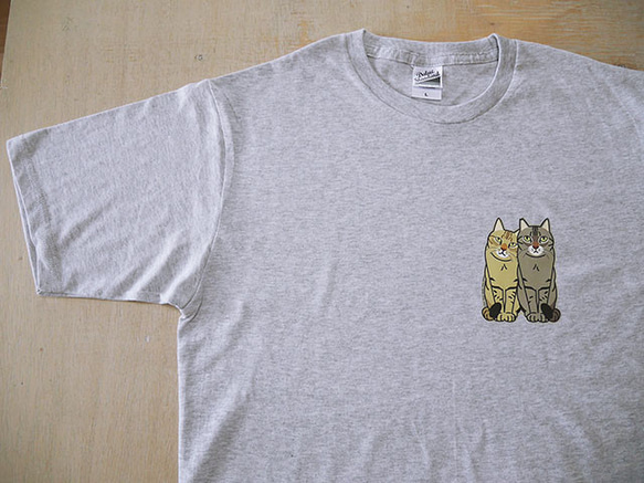 淡路の猫Tシャツ/おち&おす君 2枚目の画像