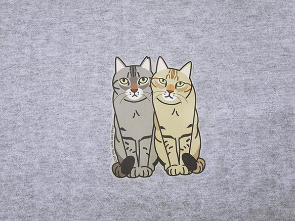 淡路の猫Tシャツ/おち&おす君 8枚目の画像