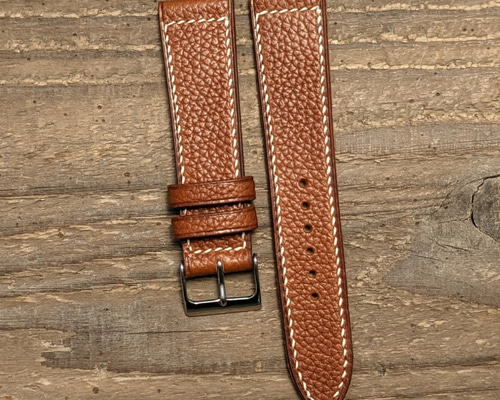 美品 箱付き COACH ベルト カーフスキン SOLID BRASS レザー フレンチレザーカーフスキン ゴールド エンボス｜ボックス