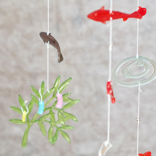 モビール・金魚と笹の葉《特集掲載》 モビール atelier-hiwa 通販