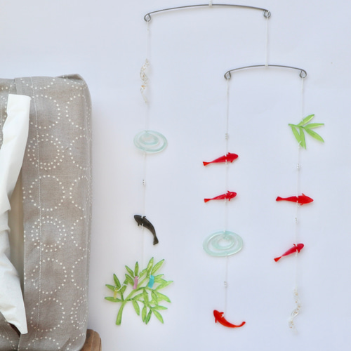 モビール・金魚と笹の葉《特集掲載》 モビール atelier-hiwa 通販