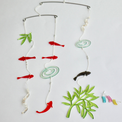 モビール・金魚と笹の葉《特集掲載》 モビール atelier-hiwa 通販