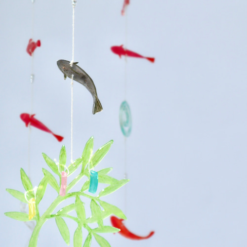 モビール・金魚と笹の葉《特集掲載》 モビール atelier-hiwa 通販