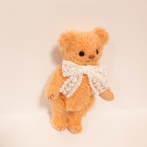 小さなオレンジモヘア テディベア 14cm ぬいぐるみ yukumao 通販
