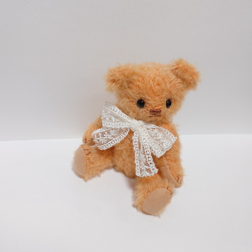 オレンジモヘア ミニテディベア 14cm ぬいぐるみ yukumao 通販