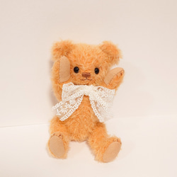 小さなオレンジモヘア テディベア 14cm ぬいぐるみ yukumao 通販