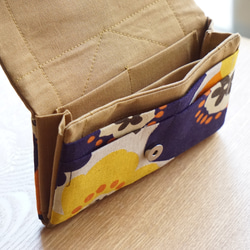 中夾錢包 女 -日本棉麻-直立卡槽 -無塑包裝 第5張的照片
