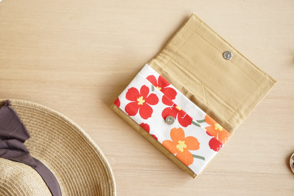 Gift Women - Clutch Wallet/cell phone wallet/floral 2枚目の画像