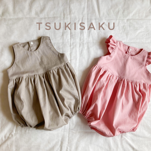 cotton100%のシンプルベビーロンパース｜ナチュラルベビー服 