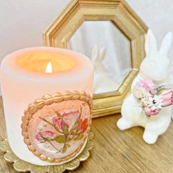 押し花antique candle -ワイドタイプ-  アロマキャンドル　ソイキャンドル　誕生日　プレゼント　ギフト　 9枚目の画像