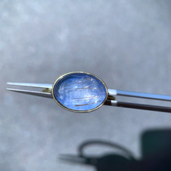 【受注制作】ルチルクォーツ × カイヤナイト　ダブレットストーン　リング　（真鍮・シルバー） 3枚目の画像