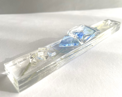 ベネチアンガラス エッグ型 ペーパーウエイト 文鎮 ラッティチーノ模様 ツイスト ベネチアンガラス エッグ型 ペーパーウエイト 文鎮 ラッティ