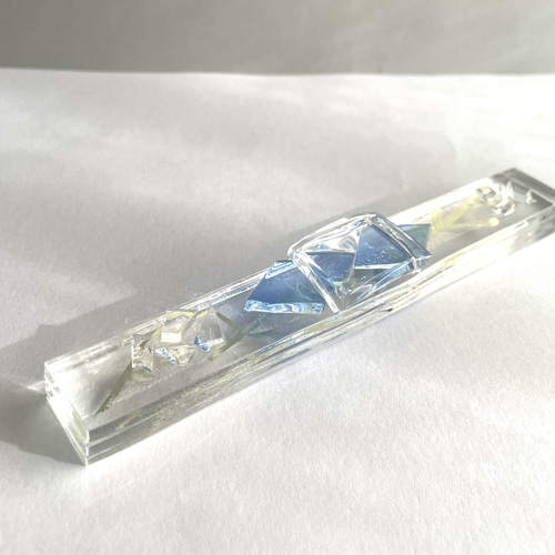 ペーパーウェイト/文鎮 cool ice1 ガラスの文鎮/氷/アイス/ ICE CUBE