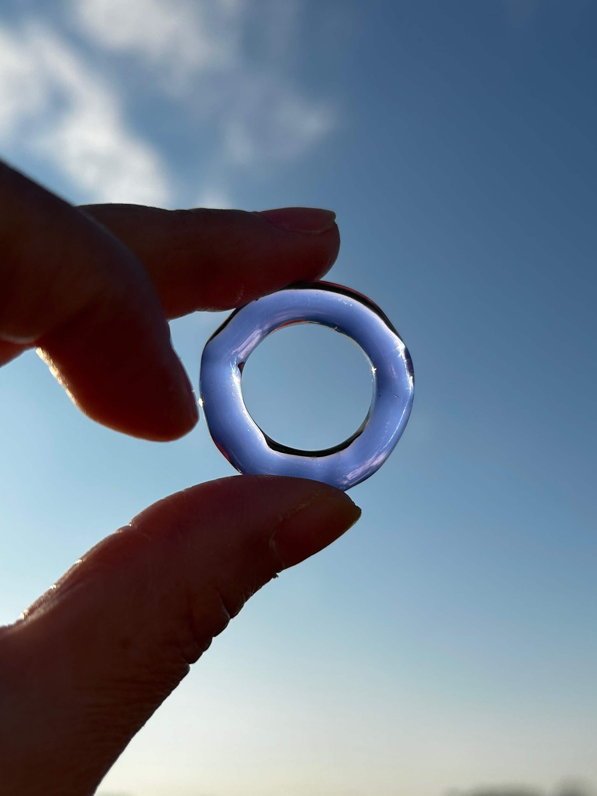 【送料無料】パープル　ブルー（変色カラー）〜gtagta〜　ガラスリング