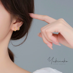 P054G Kihei 設計的美麗耳環 925 銀/金鍍層 無性別耳環 第5張的照片