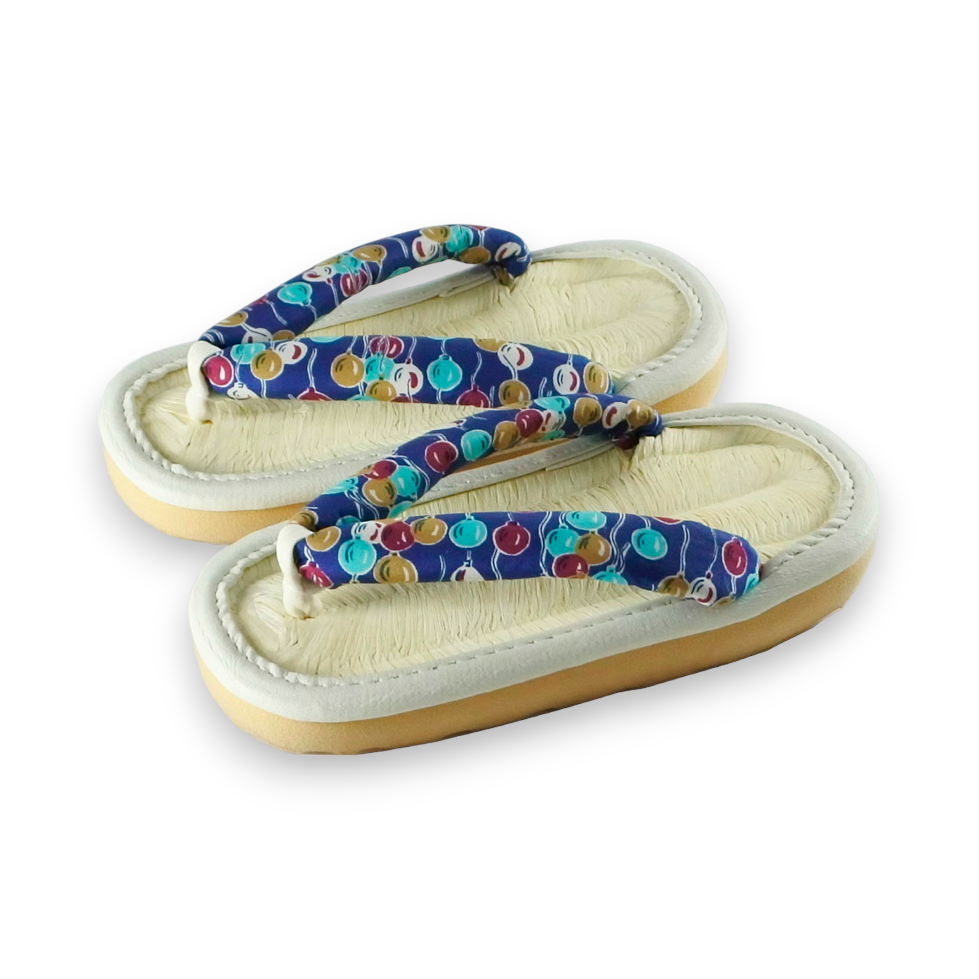 子供 足育 白本畳表 手編みぞうり リバティ鼻緒 バルーン