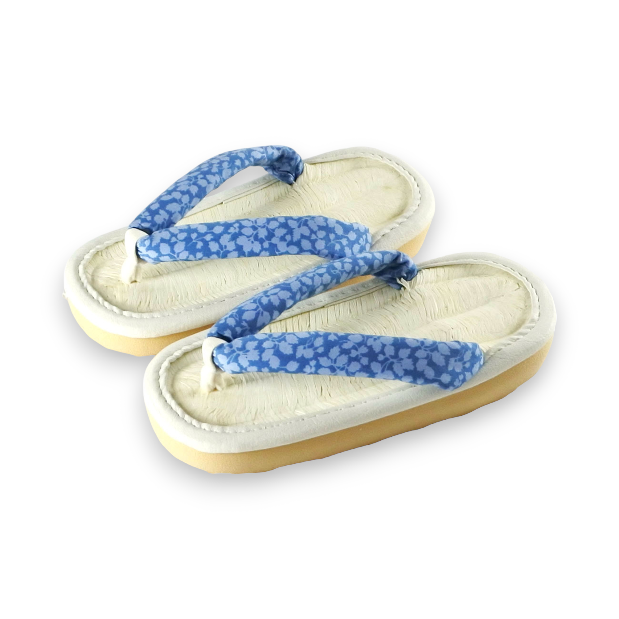 子供 足育 白本畳表 手編みぞうり リバティ鼻緒 ブルー