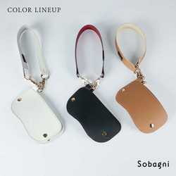 ★エシカルレザーSobagni(ソバニ)★オテイクアウトドリンク派の強い味方★カップホルダー★ブラック/レッド 6枚目の画像