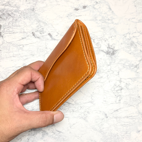 使い勝手抜群】本革総手縫い ギャルソンウォレット / レザー 革