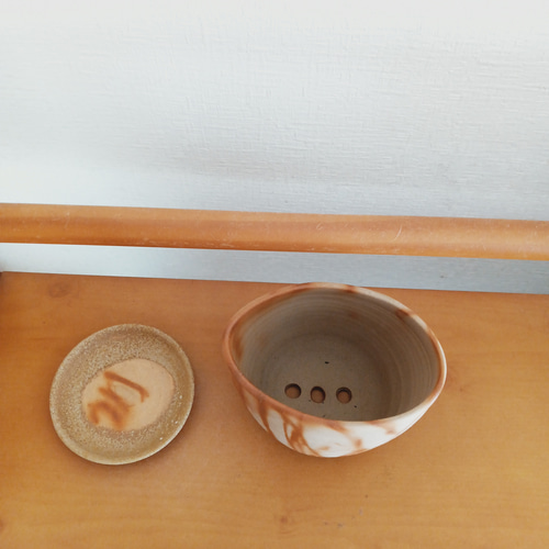 備前焼 楕円植木鉢 一輪挿し・花瓶・花器 aco 通販 15895637｜Creema