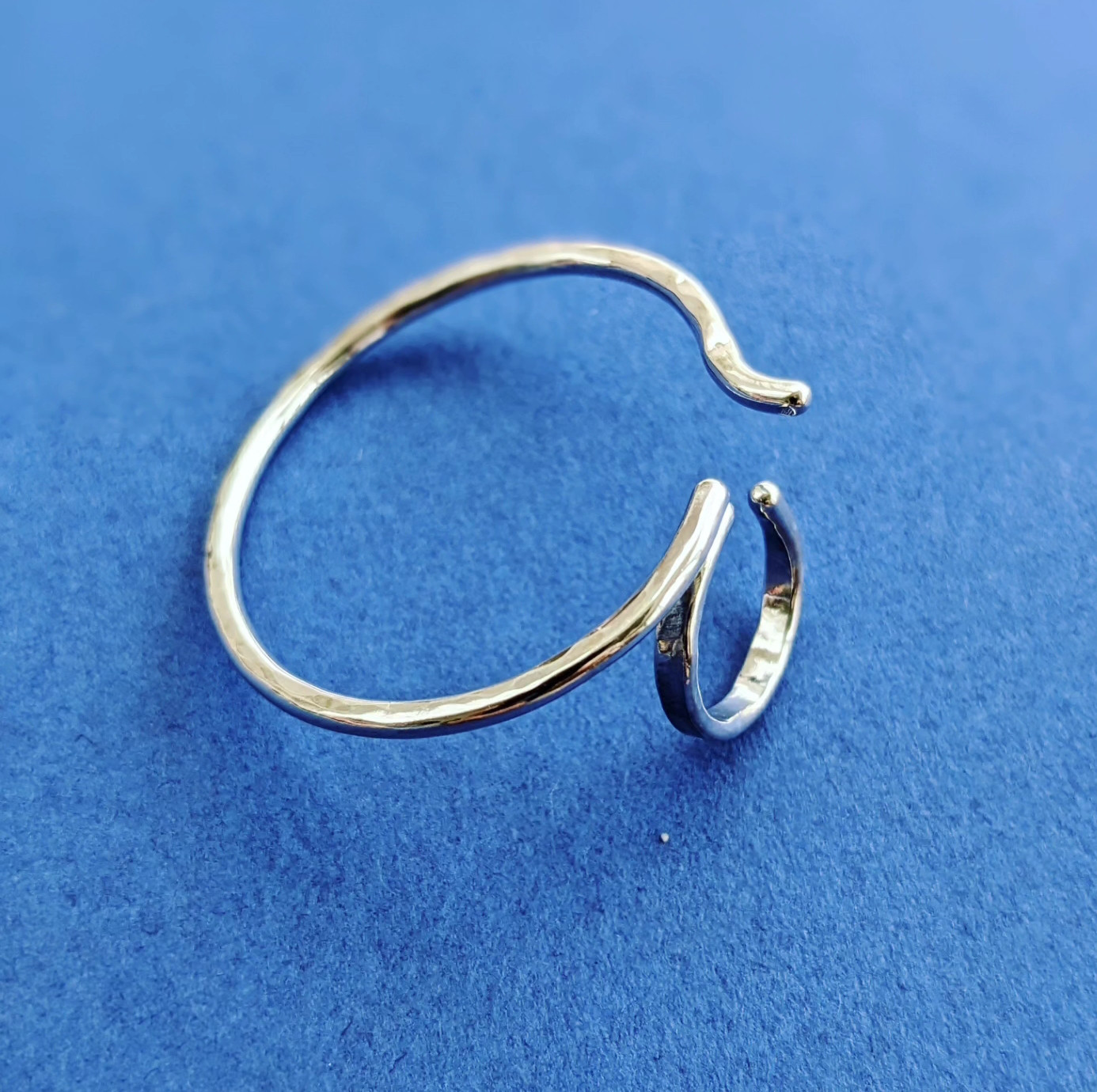 シルバー950　ダブルイヤーカフ　【片耳】