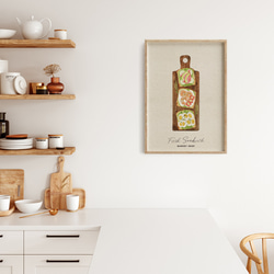 サンドイッチのポスター　/ i1266 / トマトやレタス、タマゴ、アボカドなど　キッチンポスター 9枚目の画像