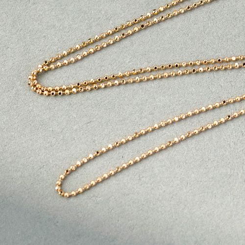 K18イエローゴールド ボールチェーンネックレス 40cm 18金GOLD