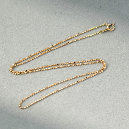 K18イエローゴールド ボールチェーンネックレス 40cm 18金GOLD SN1002