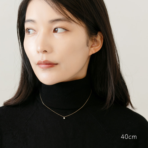 K18ダイヤモンドネックレス 0.1ct 6本たてづめ 40cm/45cm 18金GOLD