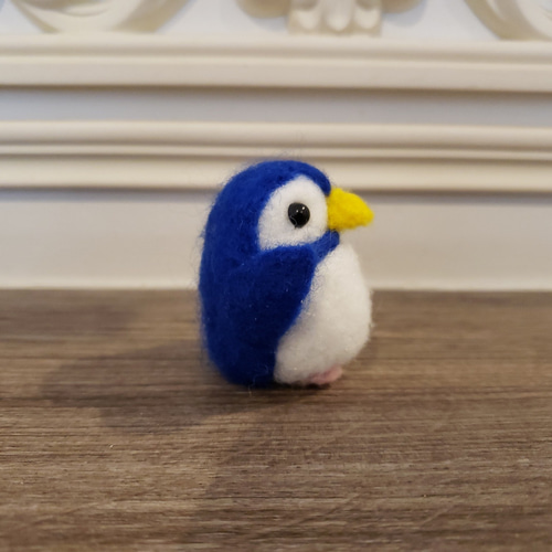 羊毛フェルト ペンギン 青いペンギンぺんちゃん f00104 羊毛