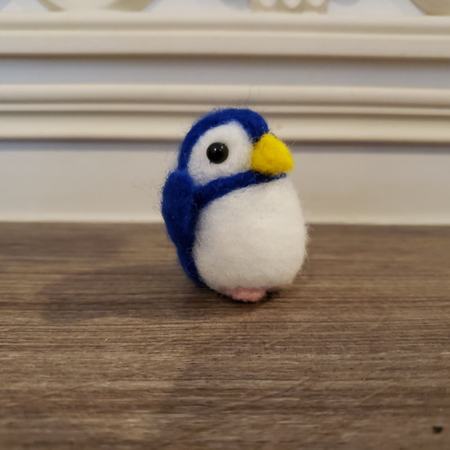 羊毛フェルト ペンギン 青いペンギンぺんちゃん f00104 羊毛
