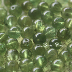 天然石✿高品質グリーンアパタイト ラウンド約4.9～5.8mm☆7粒 4枚目の画像