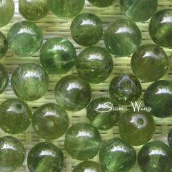天然石✿高品質グリーンアパタイト ラウンド約4.9～5.8mm☆7粒 1枚目の画像