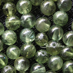 天然石✿高品質グリーンアパタイト ラウンド約4.9～5.8mm☆7粒 3枚目の画像