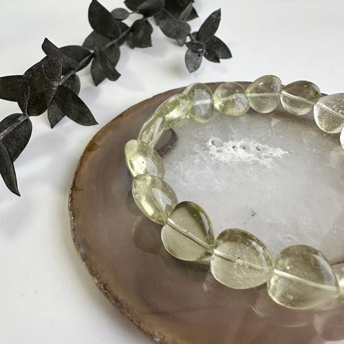 高品質】リビアングラスハートブレスレット436 ブレスレット 円と縁 by 