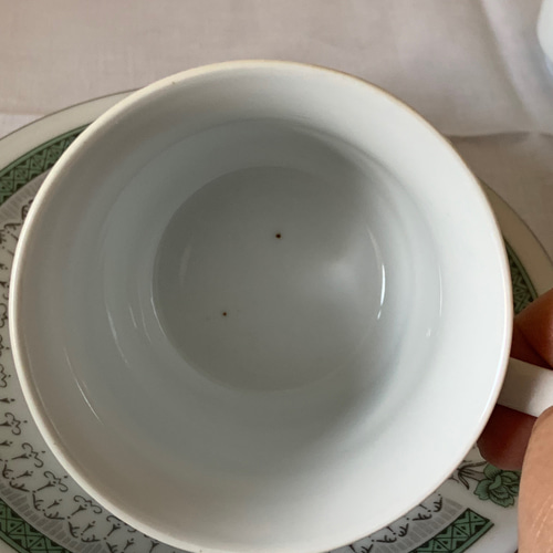 ヴィンテージ景徳鎮・龍珠閣のコーヒーセット ティーカップ